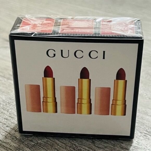 GUCCI Mini Matte Lipstick Set - Luxe 3-Piece Collection - Picture 4 of 16